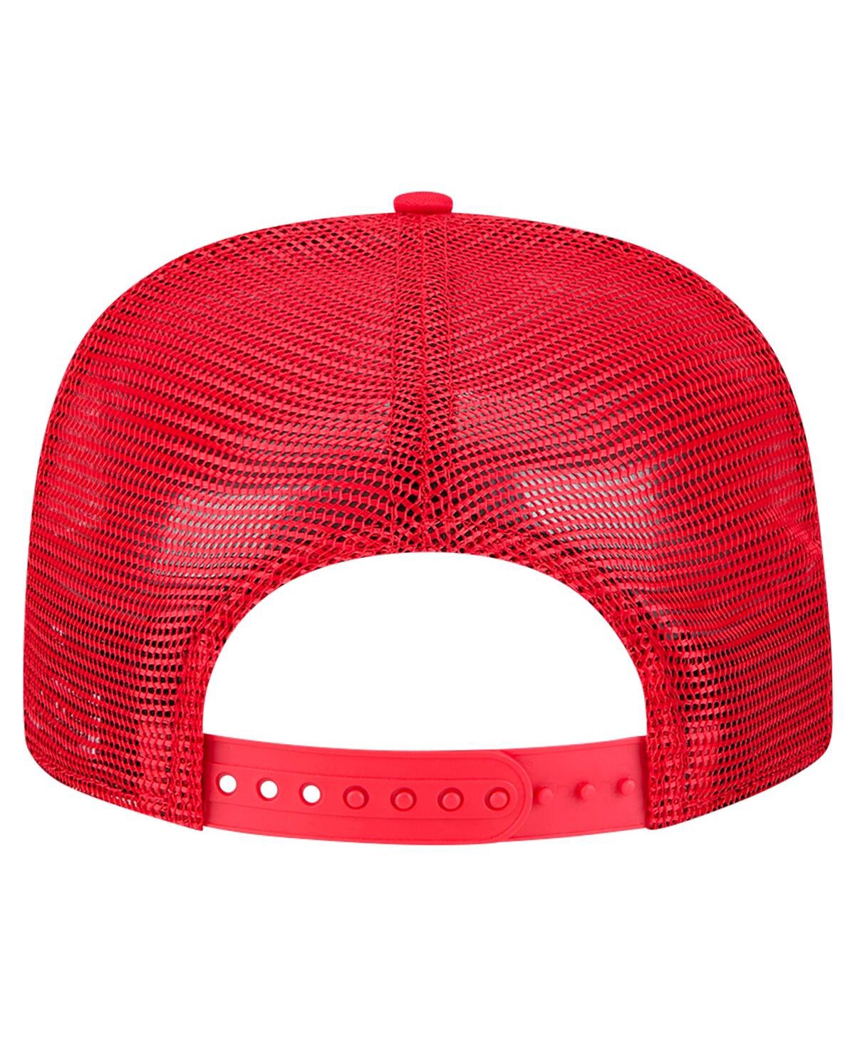 NEW ERA MEN'S RED ST. LOUIS CARDINALS TONE FOAM MESH BACK GOLFER SNAPBACK HAT 