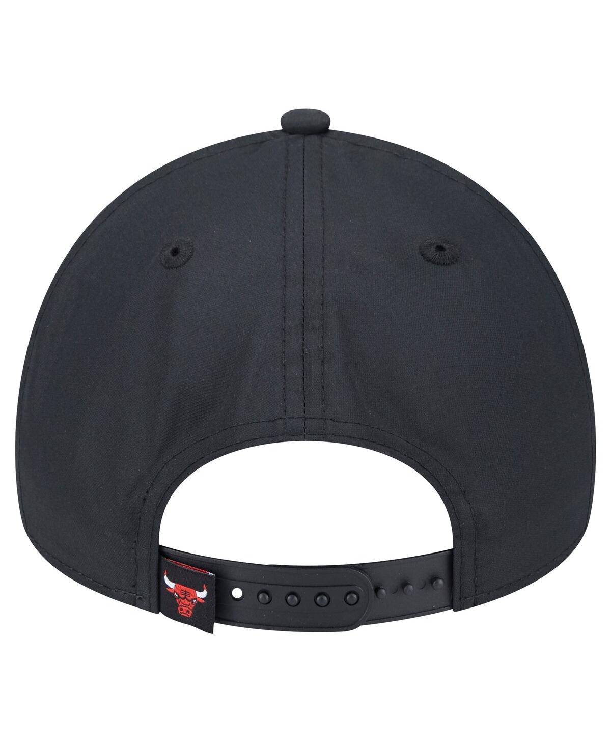 NEW ERA MEN'S BLACK CHICAGO BULLS THROWBACK GRADIENT A-FRAME 9FORTY ADJUSTABLE HAT 