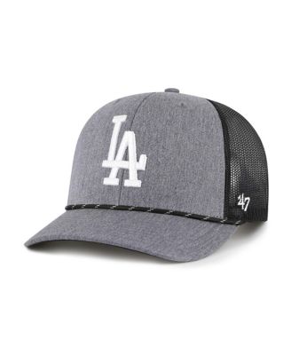 '47 Brand - Men's Charcoal Los Angeles Dodgers Carbon Rope Trucker Adjustable Hat