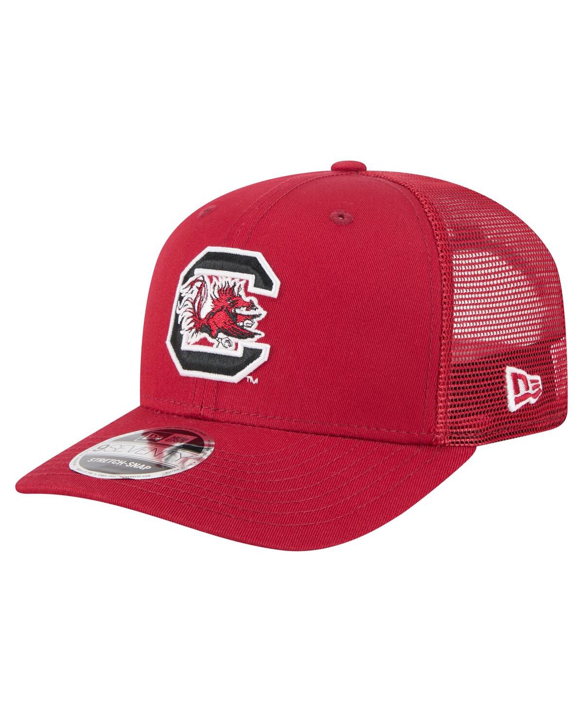 NEW ERA MEN'S GARNET SOUTH CAROLINA GAMECOCKS PRIMARY 9SEVENTY TRUCKER STRETCH-SNAP HAT 