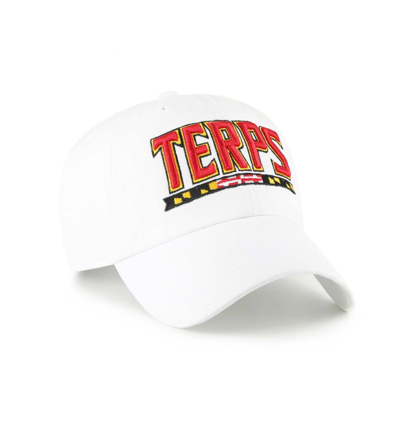 Мужская кепка '47 Brand White Maryland Terrapins Clean Up Adjustable Hat — фото 2