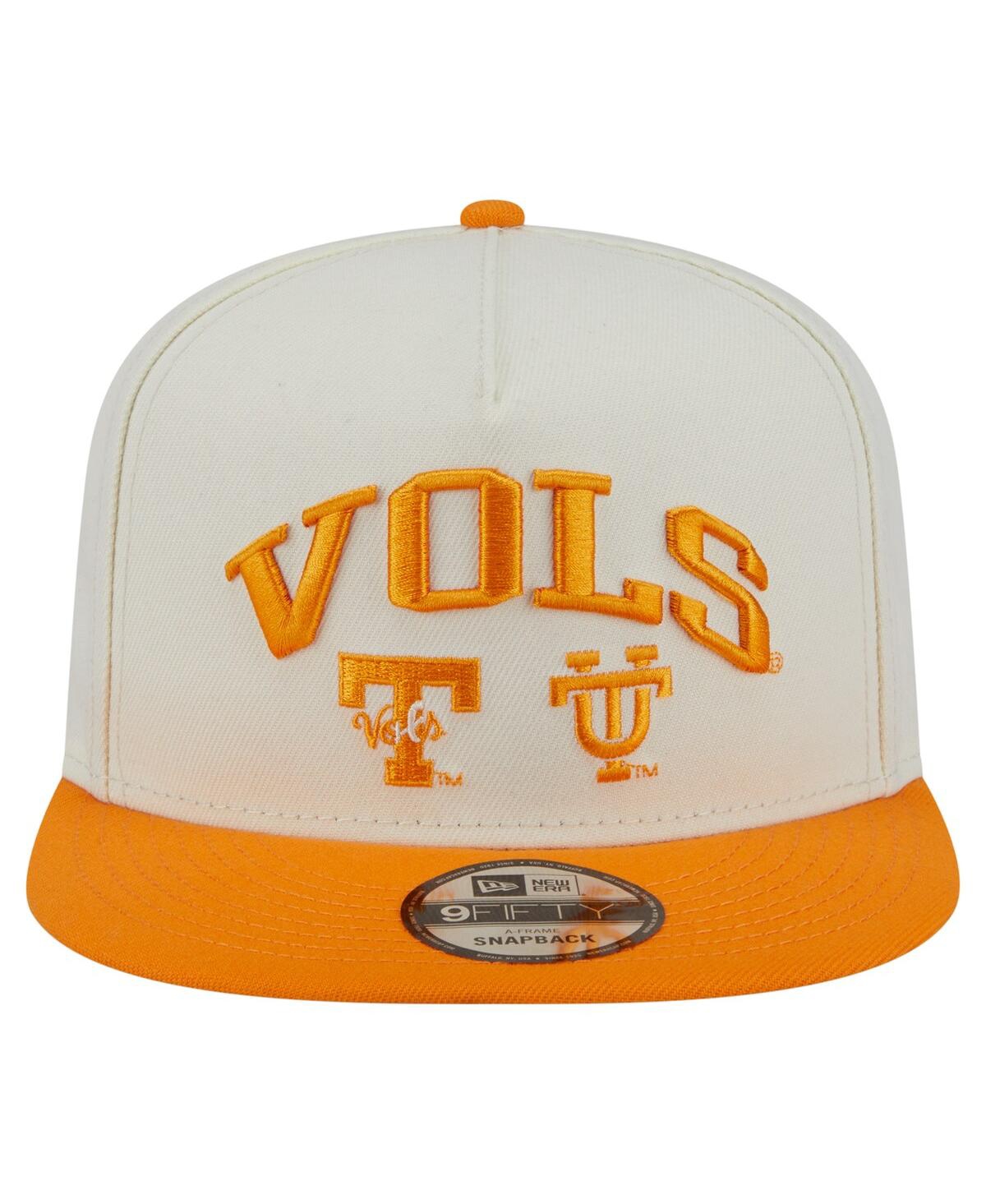 NEW ERA MEN'S WHITE TENNESSEE VOLUNTEERS COLLEGIATE 9FIFTY A-FRAME SNAPBACK HAT 