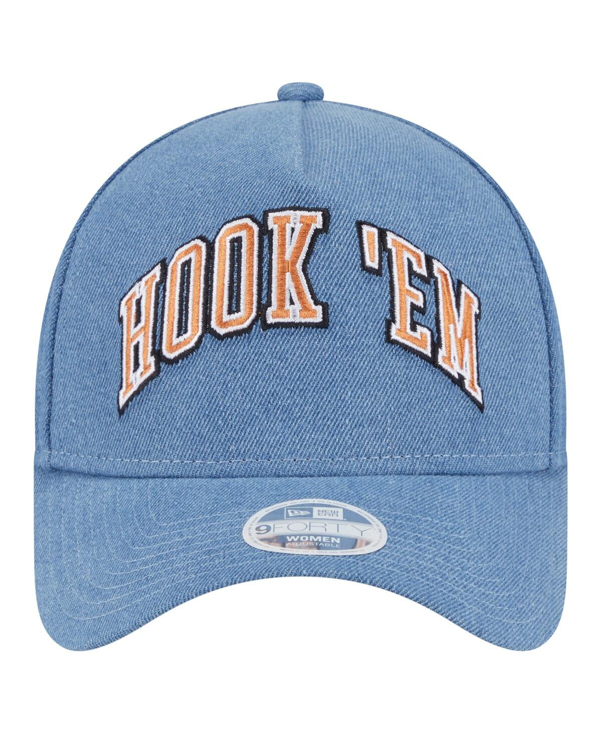 New Era Women's Denim Texas Longhorns A-frame 9forty Adjustable Hat