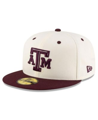 New Era - Men's Cream/Maroon Texas A&M Aggies On-Field 59FIFTY Fitted Hat