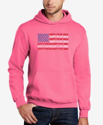 Men's Happy 4th Of July Word Art Hooded Sweatshirt