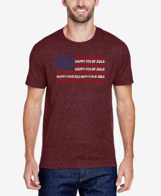 Men's Cotton/Poly Blend Word Art T-Shirt - 4th of July