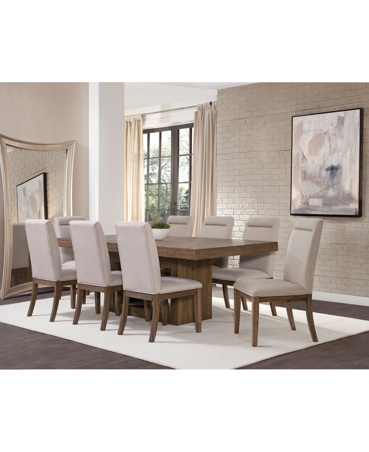 Baleigh 9-Pc. Dining Set (Table & 8 Side Chairs)