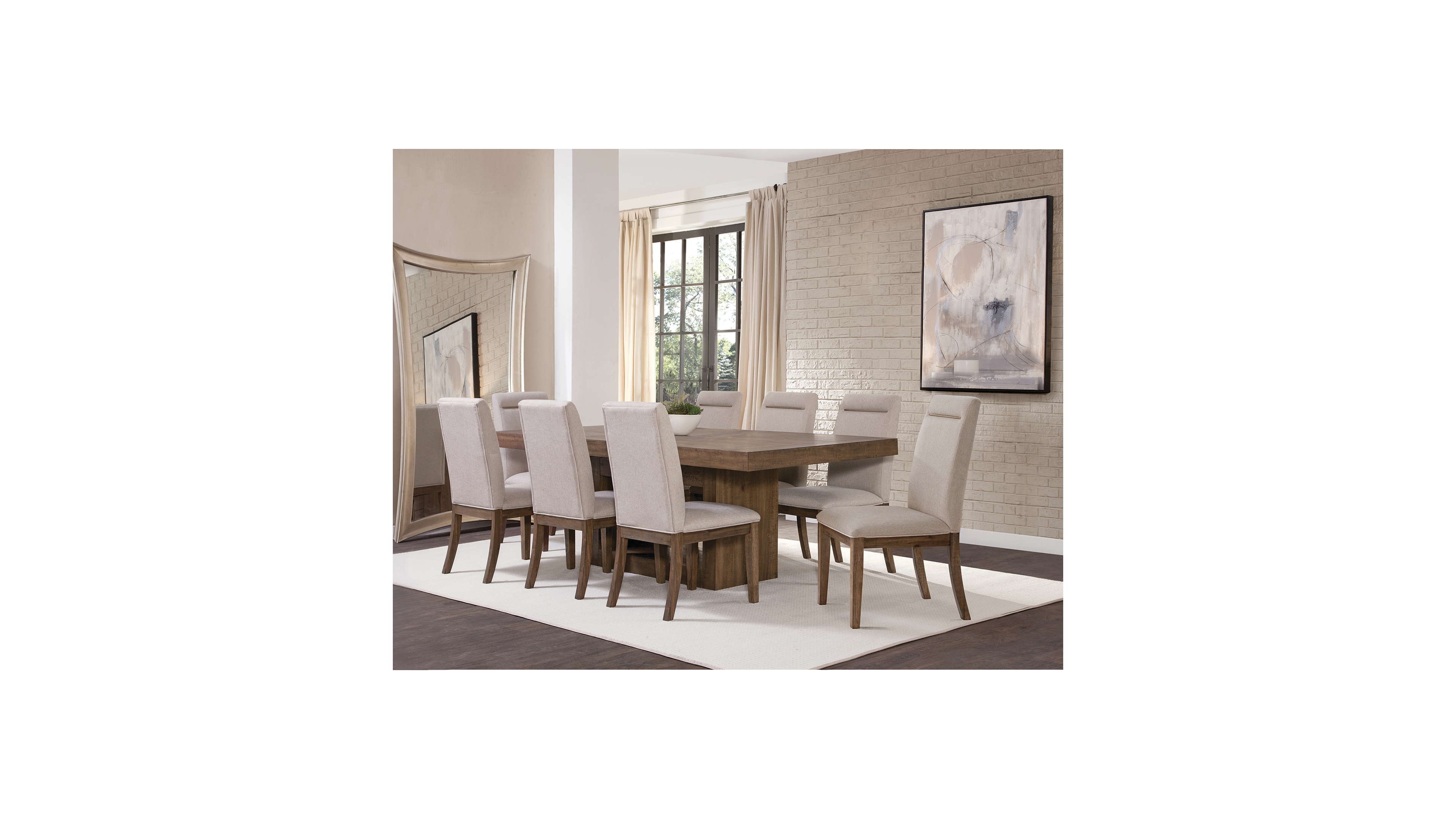 Baleigh 9-Pc. Dining Set (Table & 8 Side Chairs)