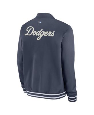 Men's Navy Los Angeles Dodgers Authentic Collection City Connect Full-Zip Bomber Jacket