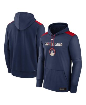 Nike - Men's Navy Cleveland Guardians Authentic Collection City Connect Therma Pullover Hoodie