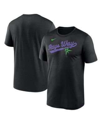 Nike - Men's&nbsp; Black Tampa Bay Rays 2025 City Connect Team Phrase Script Legend Performance T-Shirt