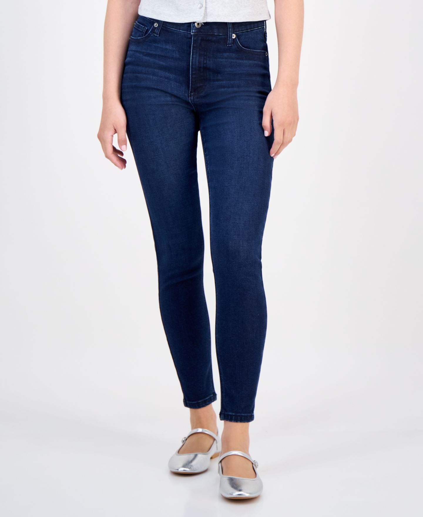 Женские джинсы Celebrity Pink Juniors' High-Rise Ankle Skinny, цвет: Muse — фото 11