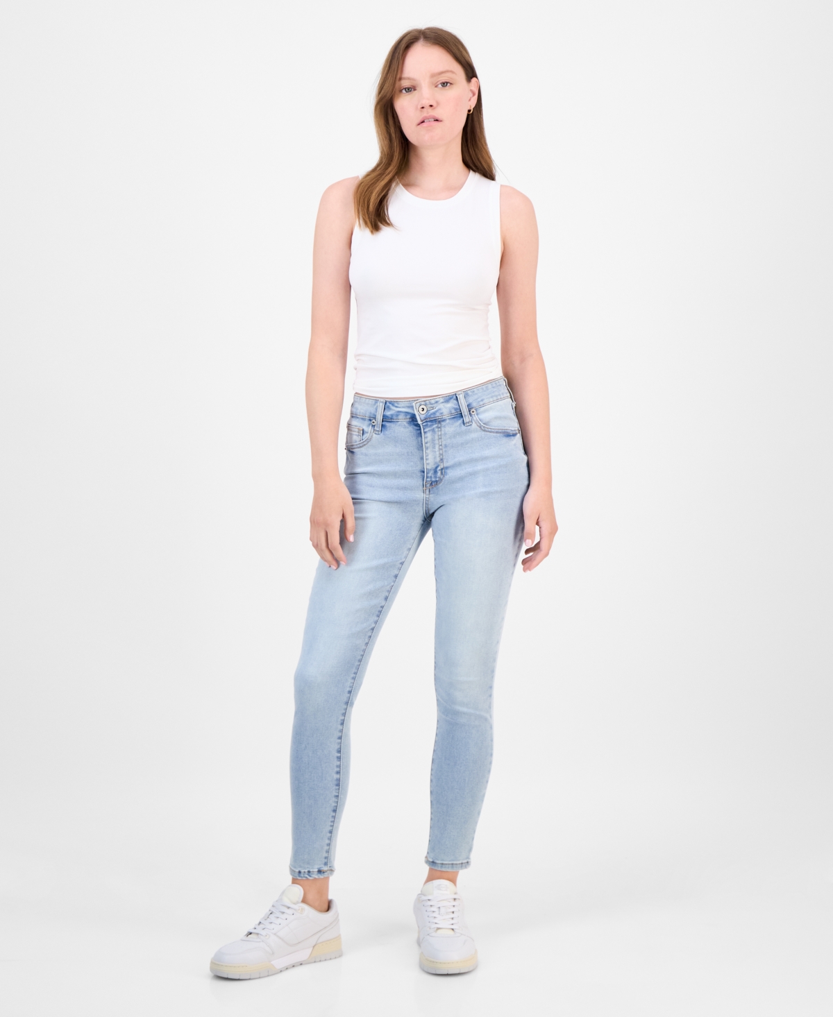 Juniors' Mid-Rise Ankle Skinny Jeans - Giant Steps