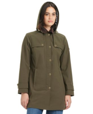 Women's Hooded Corduroy-Collar Softshell Coat, Exclusively at Macy's