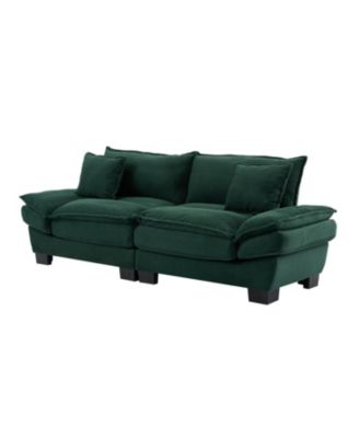  1 Pc   Corduroy  Loveseat, Sleeper, Includes Pillows, Deep Seat, Easy Assembly Sofa Bed