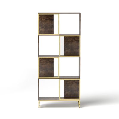 Rustic 4-Tier Industrial Bookcase