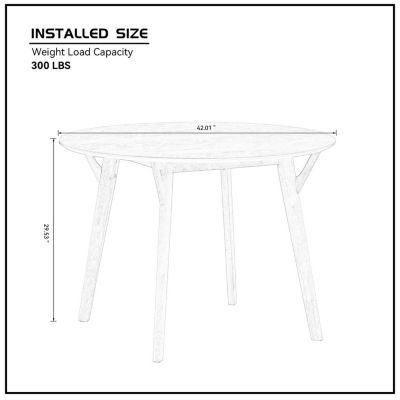 42"inch solid wood Round Dining Table Modern Table
