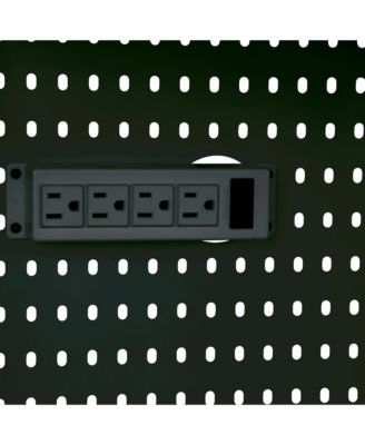  Freestanding 63" W Buffet with Hutch, Coffee Bar Storage Cabinet, Blue