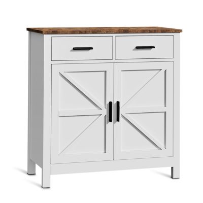  Farmhouse Buffet Cabinet with Drawers and Doors