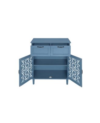 31” Wood Accent Cabinet – 2-Drawer 2-Door Storage Unit for Living Room or Entryway