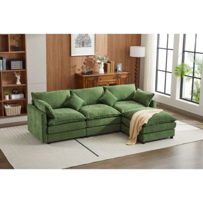 Streamdale Modular Sectional Sofa, 3-Seater Sofa, Modern L-Shaped Sofa for Living Room Bedroom Apartment,Green