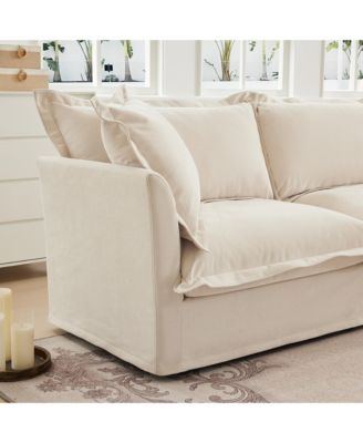 Modern 3-Seater Sofa with Supple Arms and Plush Pillows