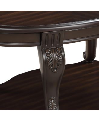 Espresso Living Room Coffee Table Set with End Side Tables (3-Piece)