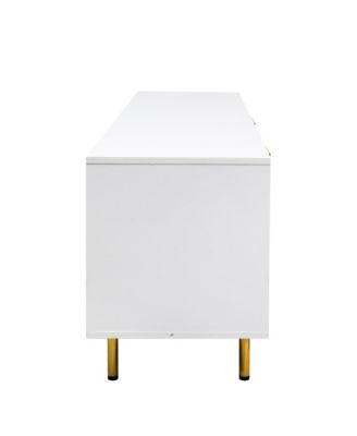Streamdale Modern warm white TV cabinet, for Living Room Bedroom