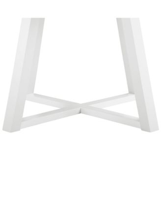 5-Piece Round Dining Set, Trestle Dining Table with 4 Stylish Chairs