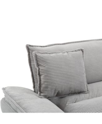 1 Count Fabric Corduroy Sofa Sleeper Comfy, Deep-Seat Couch with Pillows