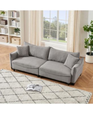 Streamdale Cozy Corduroy Sofa Bed with Pillows for Living Room