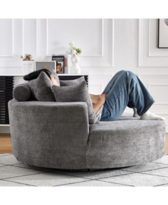 Streamdale 55" Chenille Swivel Sleeper Chair for Comfort & Style