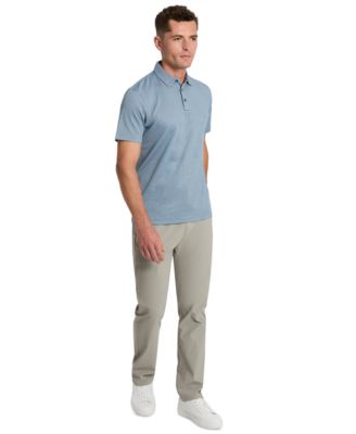 Men's Slim-Fit Two-Toned Textured-Knit Polo Shirt
