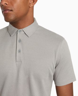 Men's Slim-Fit Two-Toned Textured-Knit Polo Shirt