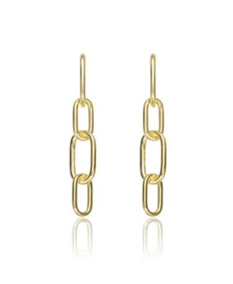 14K Gold Plated Chain Drop Earrings