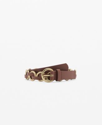 MANGO - Women's Metal Rings Combined Belt