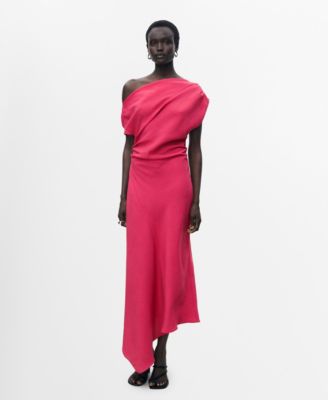 MANGO - Women's Asymmetrical Modal Dress