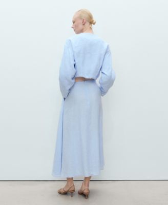 Women's Pleat Detail Linen Skirts