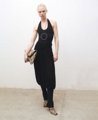 Women's Open-Back Halter Bodysuit