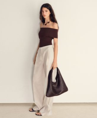 Women's Pleated Linen Pants