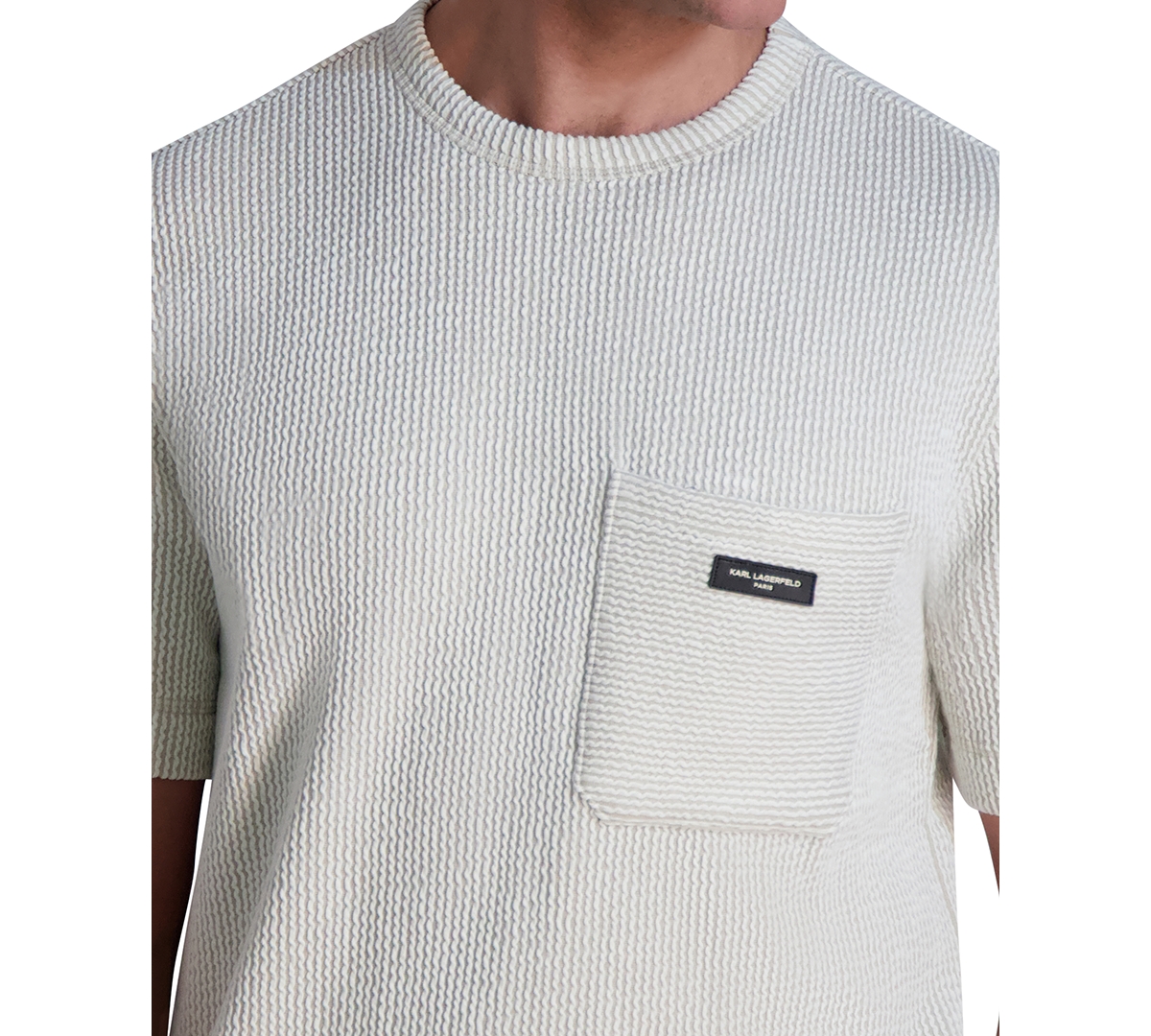 Karl Lagerfeld Men's Textured Oversized T-shirt