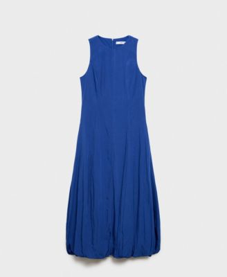 Women's Puffed Hem Midi Dress