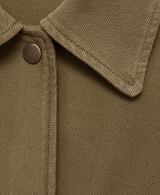 Women's Openwork Details Cotton Overshirt