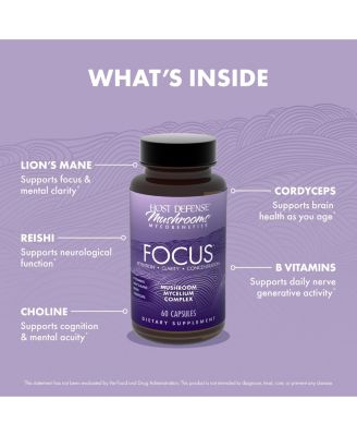 MycoBenefits Focus Capsules - 60 Capsules (30 Servings)