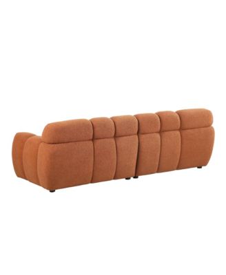 Streamdale Light Brown Boucle 3-Seater Marshmallow Sofa