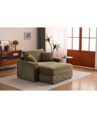 Streamdale Comfy Sleeper Chair with Ottoman
