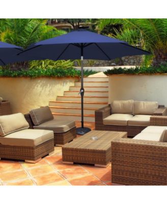 10 Feet Outdoor Patio Umbrella with Bright Solar LED Lights