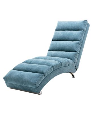 Modern Linen Chaise Lounge Chair