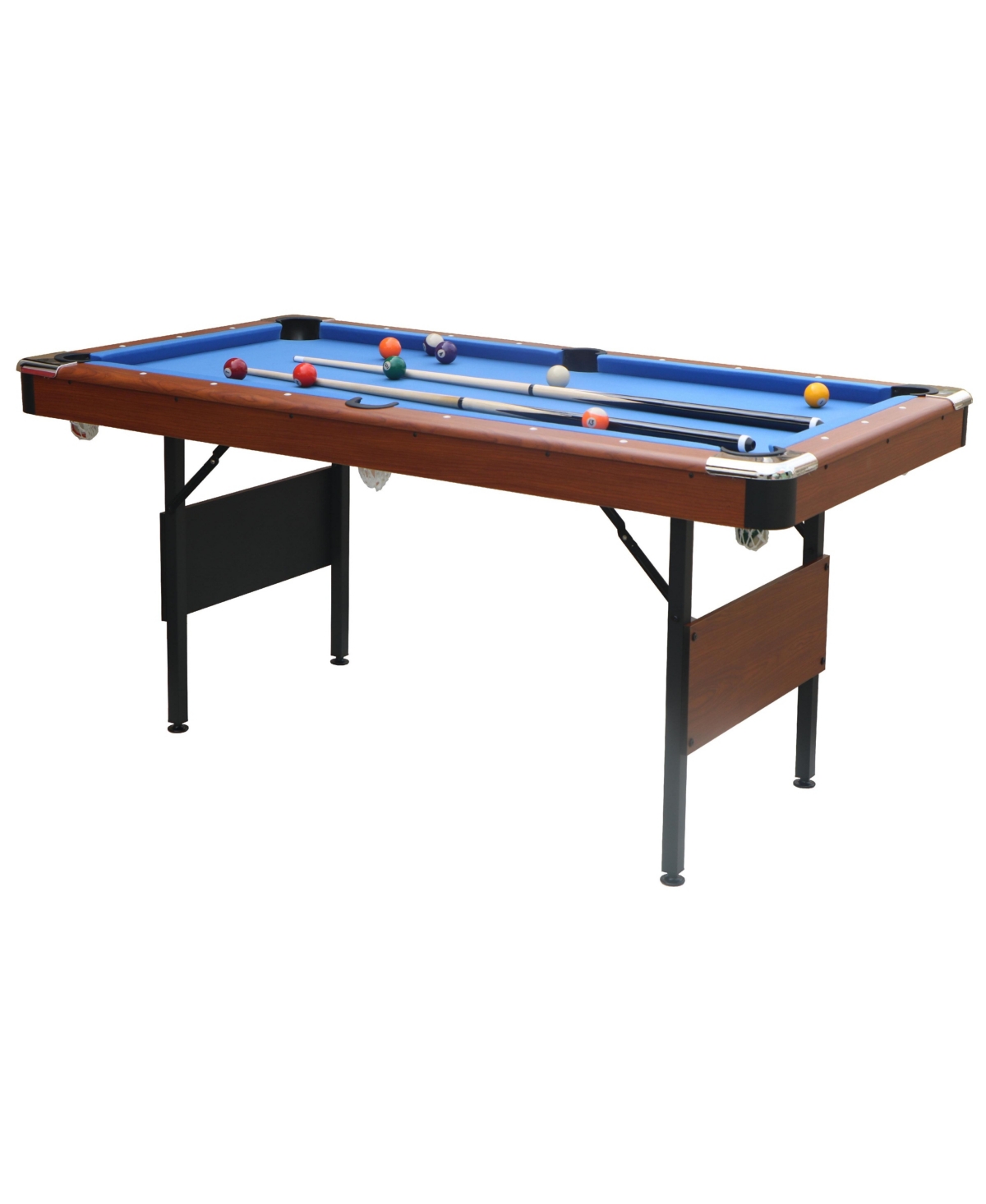 5.5' Folding Billiard Table with Accessories - Blue