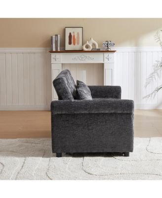 Streamdale Upholstered Sofa Bed - Chenille Loveseat with Adjustable Back